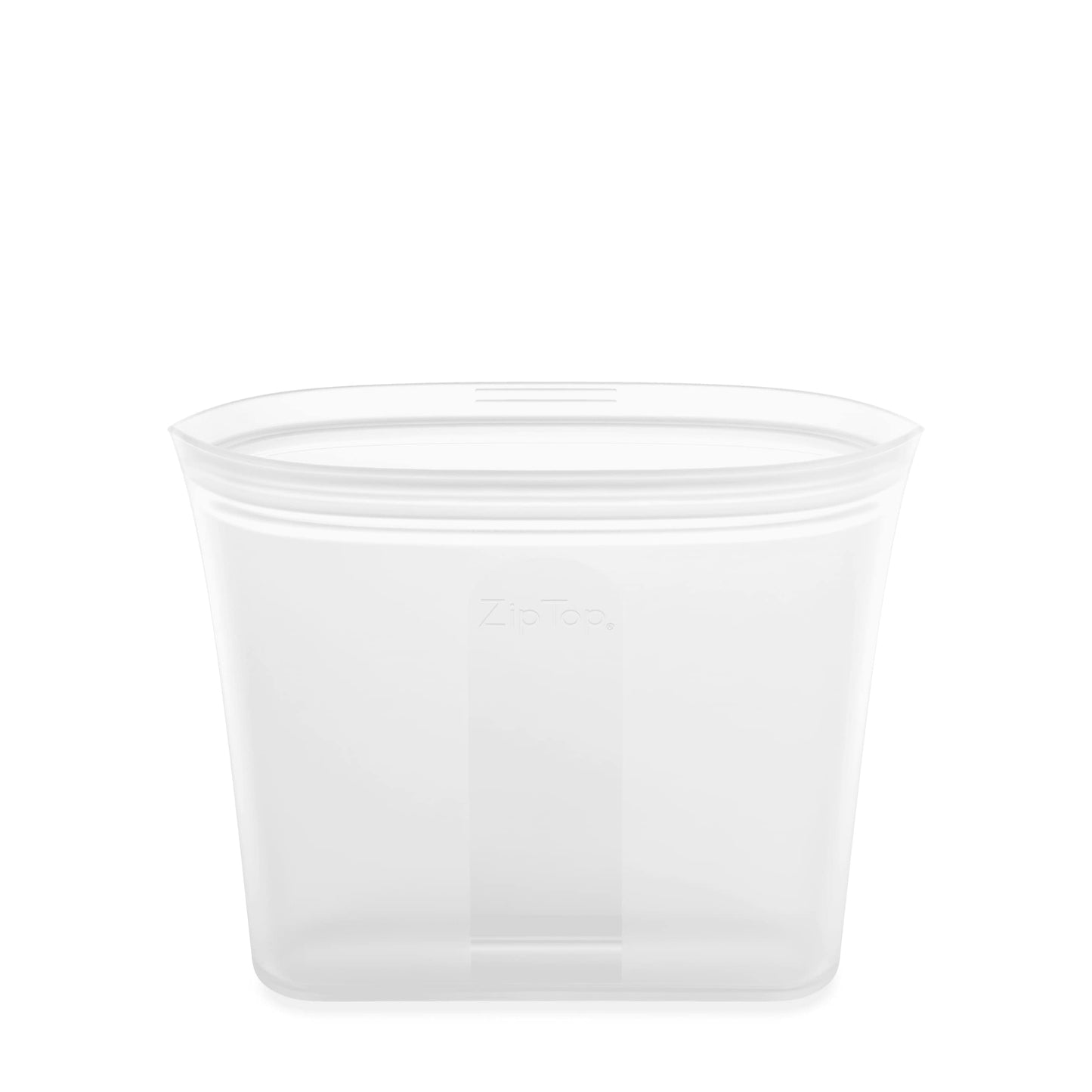 Zip Top Reusable Food Storage Bags | Medium Dish [Frost] | Silicone Meal Prep Container | Microwave, Dishwasher and Freezer Safe | Made in the USA