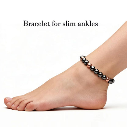 Drkao Woman Copper Bracelets Hematite Magnet Bracelet for Woman Man, Magnetic Therapy Bracelets Christmas Gift of Love Valentine's Day Aniversary Gift Health to Family Pulseras Magneticas For Mother Copper Red 2 Pack