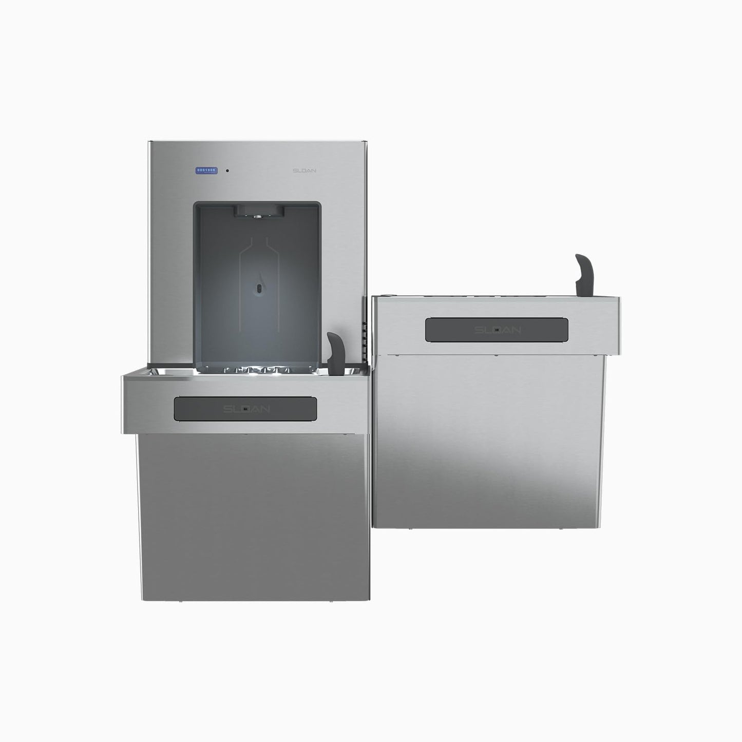 Sloan DropSpot Filtered and Refrigerated On-Wall Bottle Filler with Bi-Level Cooler DRS120-FIL-REF-SS - Water Dispenser and Water Drinking Fountain, Touch-Free Sensor Operated, ADA Compliant