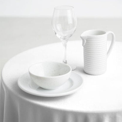JHDZDHY 10 Pack Premium Disposable Plastic Tablecloth 84" Round Table Cover for Birthdays Weddings Christmas Anniversary Buffet Table (White)