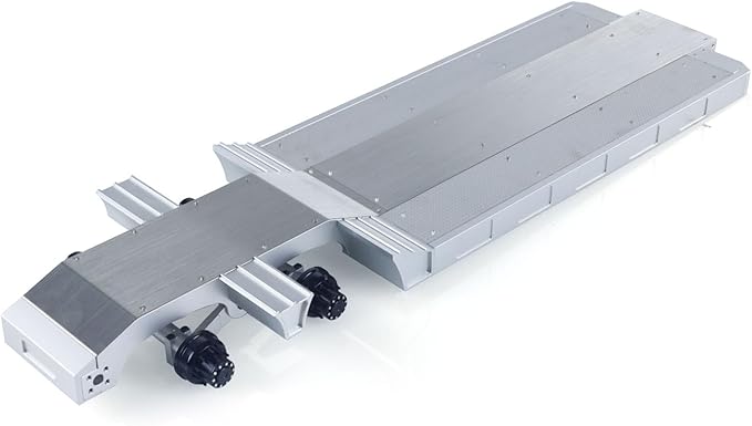TOUCAN RC HOBBY US in Stock 1/14 DoubleE Metal 2 Axels Low Trailer Flatbed E012 001 for Remote Control Tractor Truck E113 RC Lorry Car Model Upgrade Parts