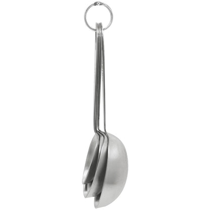 Lindy's MPC4 4-Piece Stainless Steel Measuring Scoop Set,Silver, 9 inches long