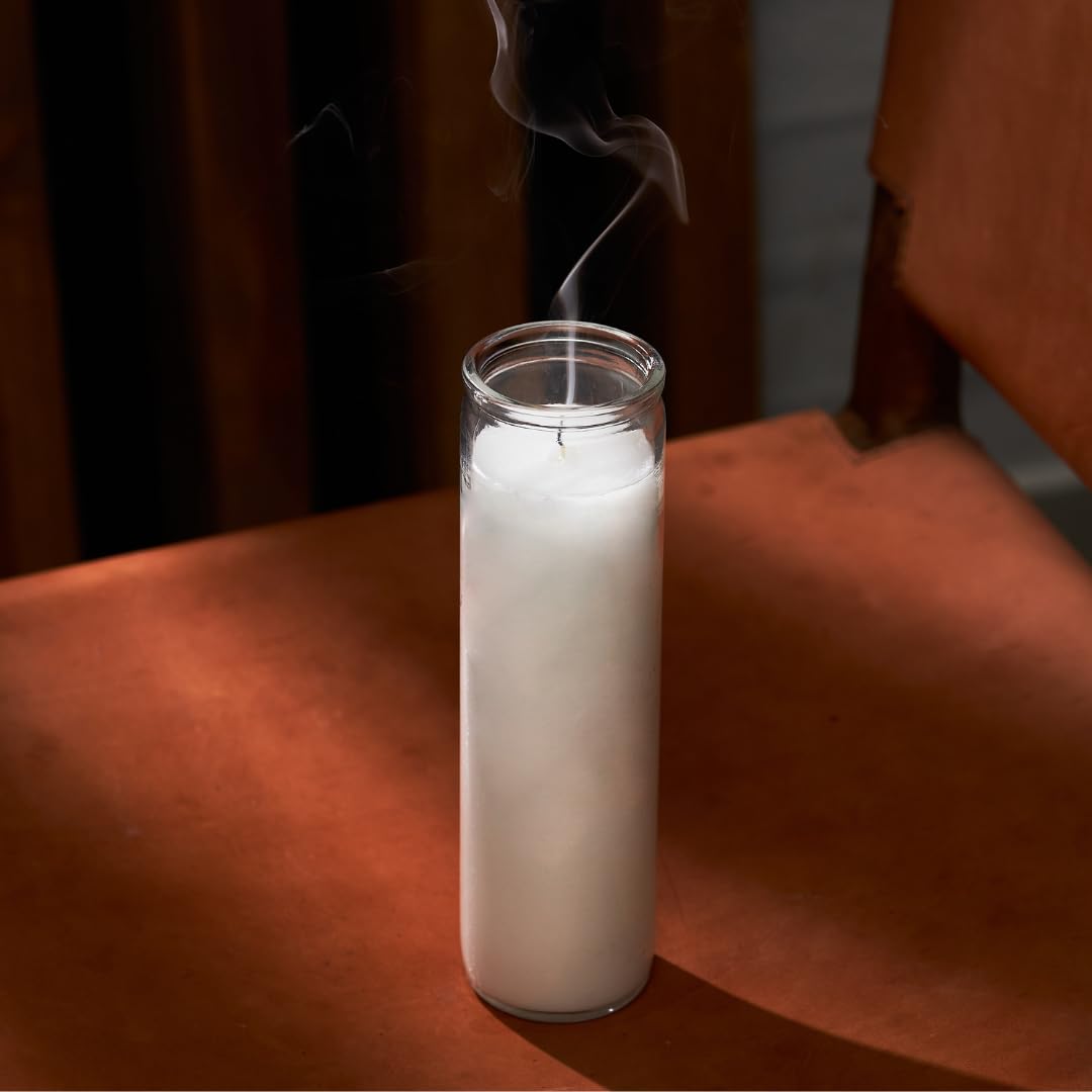 Simply Soson 2x8 inch White Devotional Candles in Glass Jar - 12 Pack - 90 Hours – Prayer Candle - Tall Pillar Candles for Religious, Memorials, Party Decor