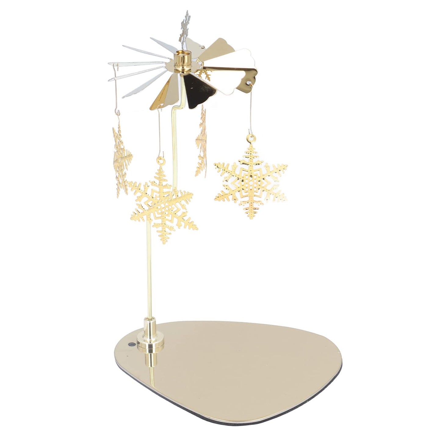 Rotating Candle Holder, Stainless Steel, Magnetic Design, Auto Rotation, for Home Decor, 7.1 Inch Height, European Style