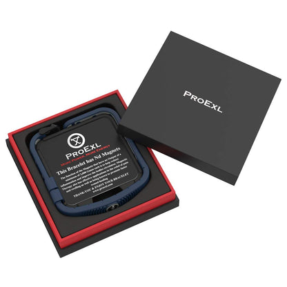PROEXL 18 MAX Sports Magnetic Bracelet for Men - Waterproof - Breathable Strap - Super Strength - Blue Gray