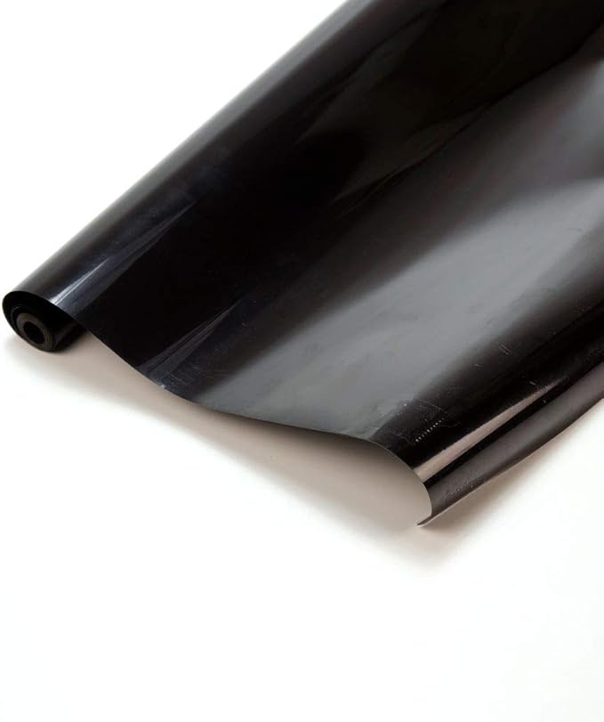 Viloga 5 Meters RC Plane Covering Film 60 x 500cm 1 Roll Black High Strength Heat Shrinkable Covering Film for Fix Wing RC Balsa Wood Model Airplane (Black)