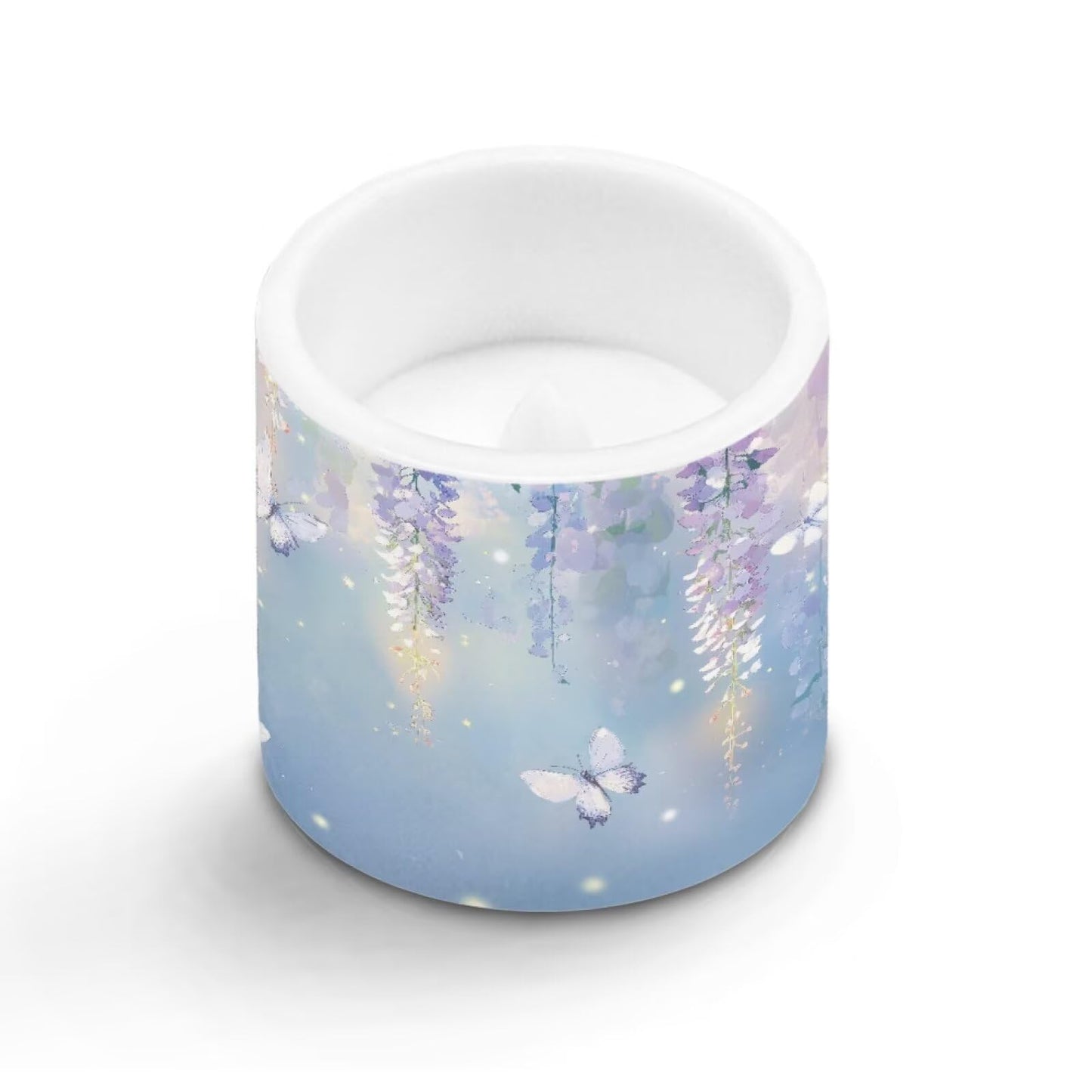 Cozeyat Blue Garden Safe Alternative Candles Set of 4 Battery Powered Flameless LED with Remote Timer Waterproof Flickering for Indoor Outdoor Beach Decor