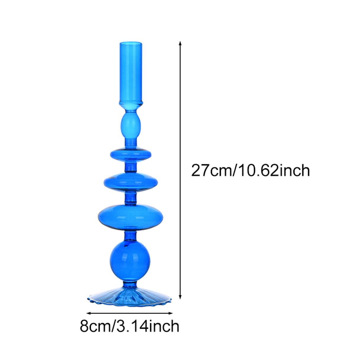 Ayuduots Glass Candlestick Holders, Elegant Glass Taper Candle Holder Centerpieces for Home Ornaments Wedding Party Decorations