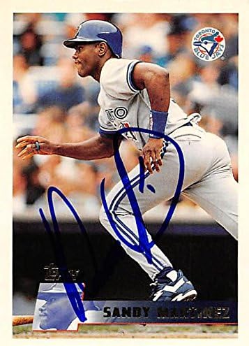 Sports Memorabilia Autograph Warehouse 302146 1996 Sandy Martinez Autographed No.321 Baseball Card - Toronto Blue Jays
