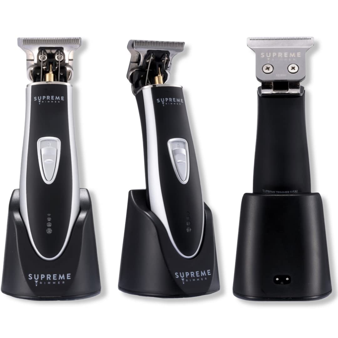 Supreme Trimmer T Shaper - Quiet Cordless Beard & Hair Trimmer for Men | 120 Min Runtime, Low Noise, Zero-Gap DLC Blade | Ideal for Sensitive Skin, Kids & Elderly | ST5206