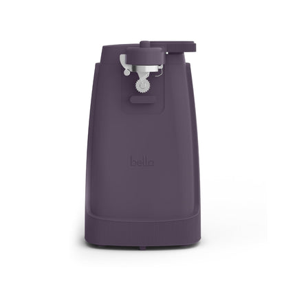 bella Electric Can Opener and Knife Sharpener, Multifunctional Jar and Bottle Opener with Removable Cutting Lever and Cord Storage, Stainless Steel Blade, Surf