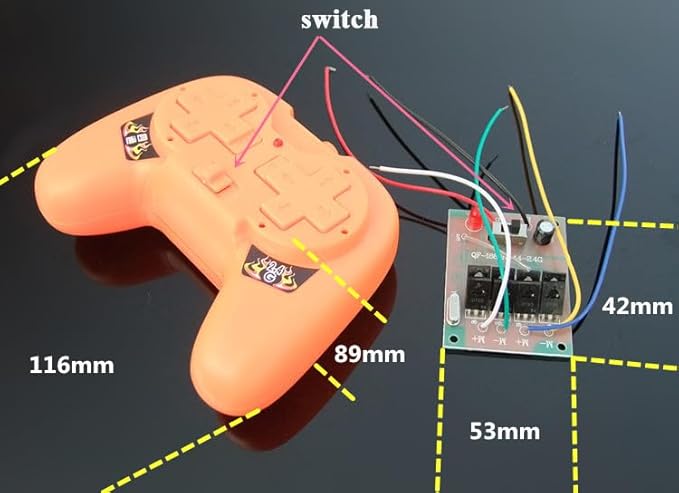 2.4G 4-Channel RC Boat Model Kit for Kids Double 180 Strong Magnetic Motors Kit with Motor Mount+Drive Shaft+D36 Propeller