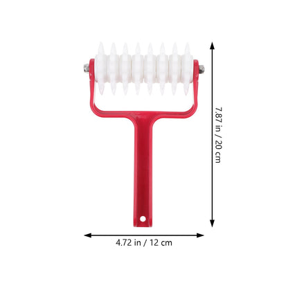 Zerodeko Pizza Dough Roller Docker 7.87 Inch Plastic Spike Wheel Kitchen Gadget for Even Pizza Crust Perforation and Bubble Prevention Baking Tool