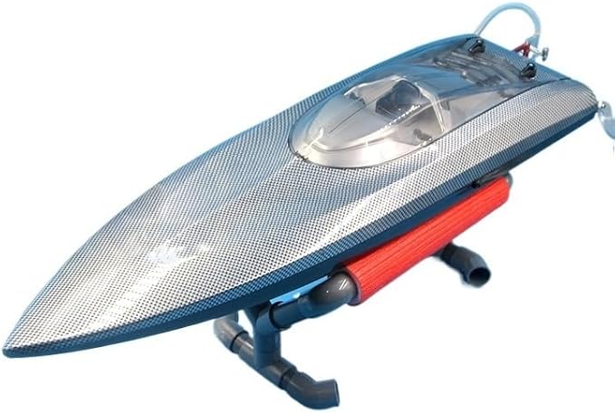 PVC Mini Boat Stand for RC Boats - Shockproof &amp Non-Slip Display Holder (25cm/36cm Red/Blue) Compatible with O-Boats &amp Shrimp Boats(Red-36 * 17 * 14cm)