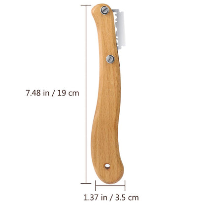 Healeved Bread Lame Dough Scoring Tool Van Wooden Handle 5 Blades, Creative Bread Scoring Tool Bread Slicer Cake Cutter, Acid Dough Bread Blades with Protector Cover