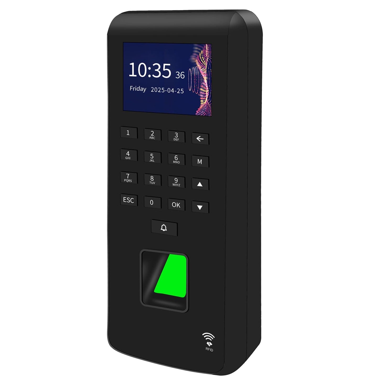 Biometric Access Control System with Fingerprint Scanner, LCD Display Keypad, RFID Card, Infrared Exit Button, 1200lb Magnetic Lock - Supports 3000 Users & Attendance Tracking