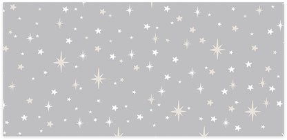 Lady Jayne Dove Gray With Stars Baby Powder Scented Drawer Liners -- 6 Sheets