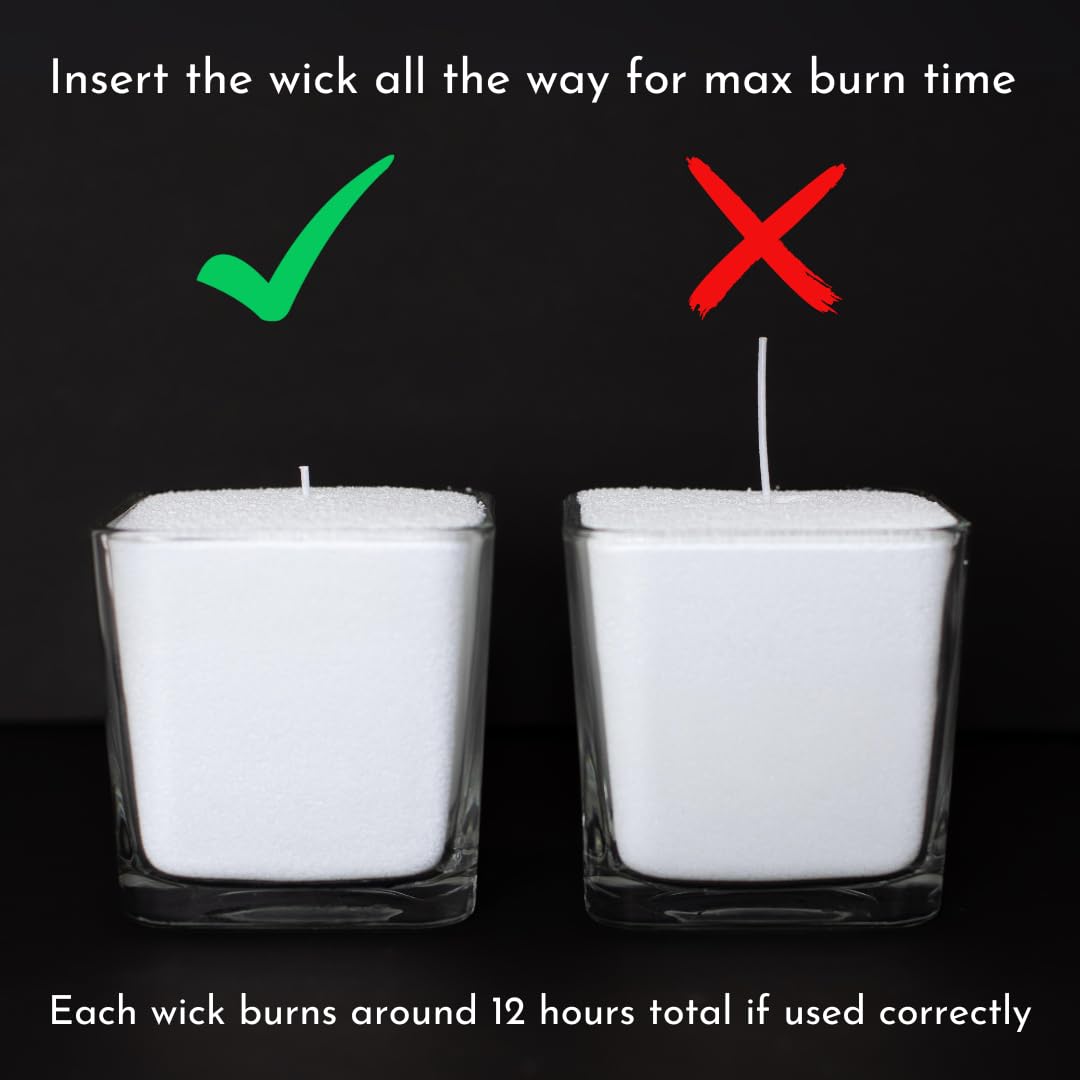 Foton Pearled Candle 9lb - Bulk Snowy Cider Scented Non Toxic Luxury Long Lasting Powder Wax Sand Candles - Refillable Pearl Foton Candle Sand with 100 Wicks for Candles Making