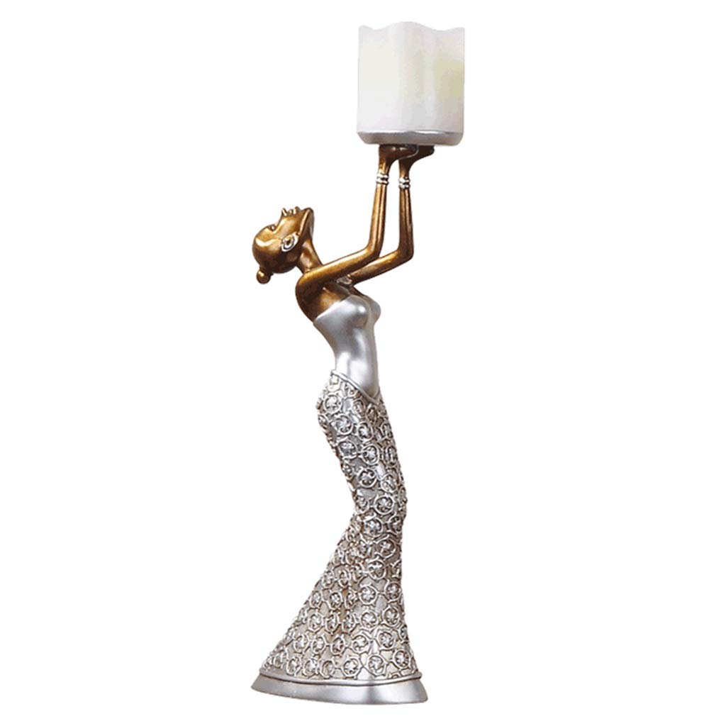 XILIN-1987 Candle Holderss European-Style Candlestick Retro Romantic Candlelight Dinner Props Candlestick Decorative Candlestick