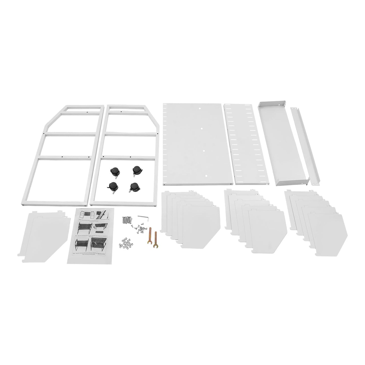 16-Device Mobile Charging Station, Tablet & Laptop Charging Cart, Chargings Cart with Removable Dividers, Portable Chargings Stand, for Classrooms, Libraries, Offices (White)