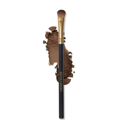 LAURA GELLER NEW YORK Retractable Black Kabuki Brush for Liquid, Cream and Powder Face Makeup With Aluminum Handle