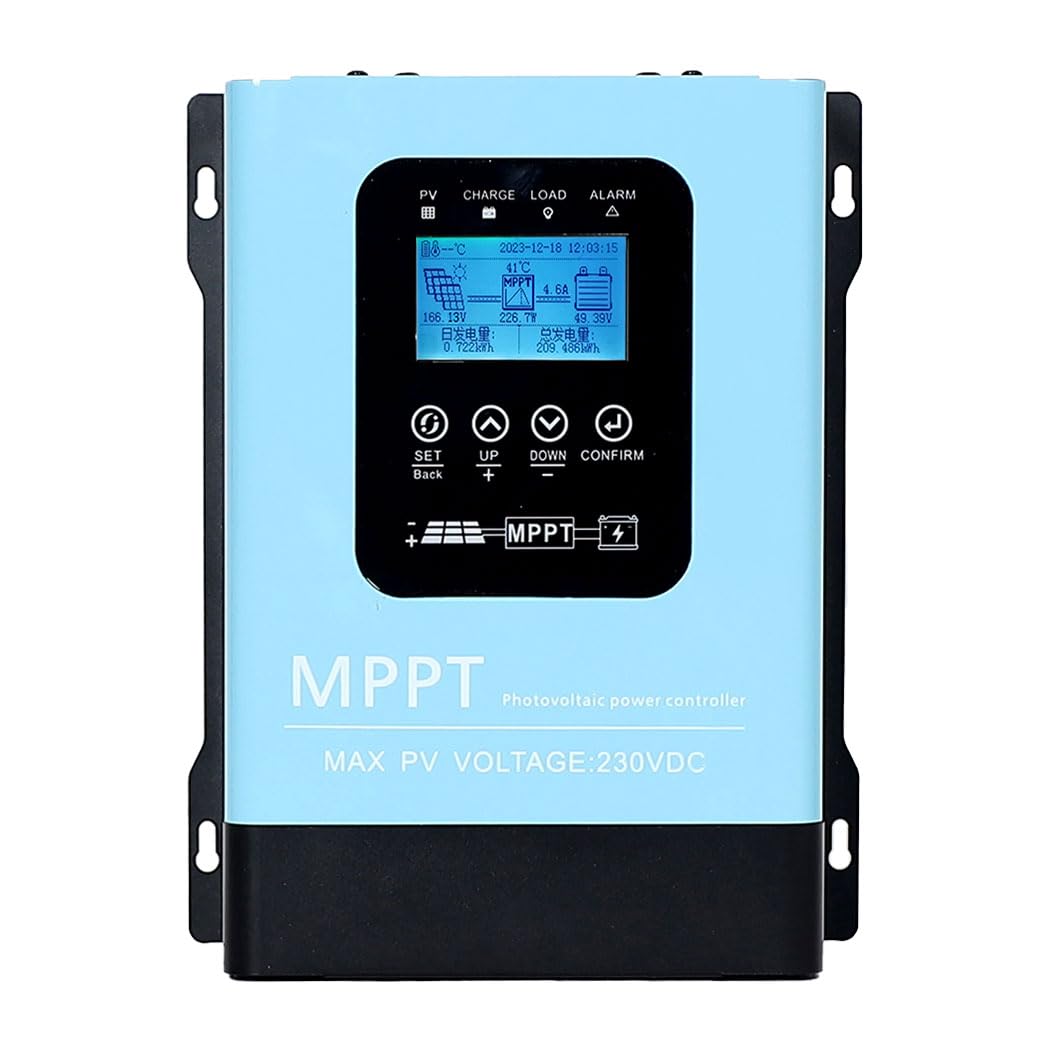 SOGTICPS 120A MPPT Solar Charge Controller,12V 24V 36V 48V 60V 72V 84V 96V Solar Battery Regulator PV Max 230V for Sealed Lead Acid Gel and Lithium Battery