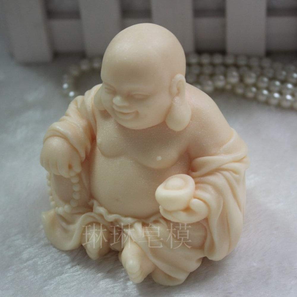 Buddha 3D Candle Mold Silicone Soap Molds Soap Molds for Soap Making Silicon Molds for Soaps DIY Craft Handmade Soap Candle Plaster Resin Mould (12030)