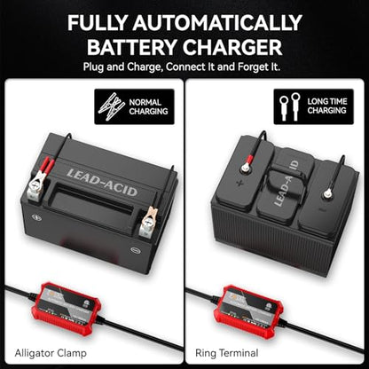 Foval Automatic Trickle Battery Charger 12V 1000mA Smart Battery Charger