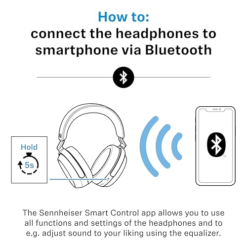 Sennheiser Momentum 4 Wireless Over-Ear Headphones - Bluetooth Headset for Clear Calls with Adaptive Noise Cancellation, Up to 60HR Playtime, Folding Design, Brown