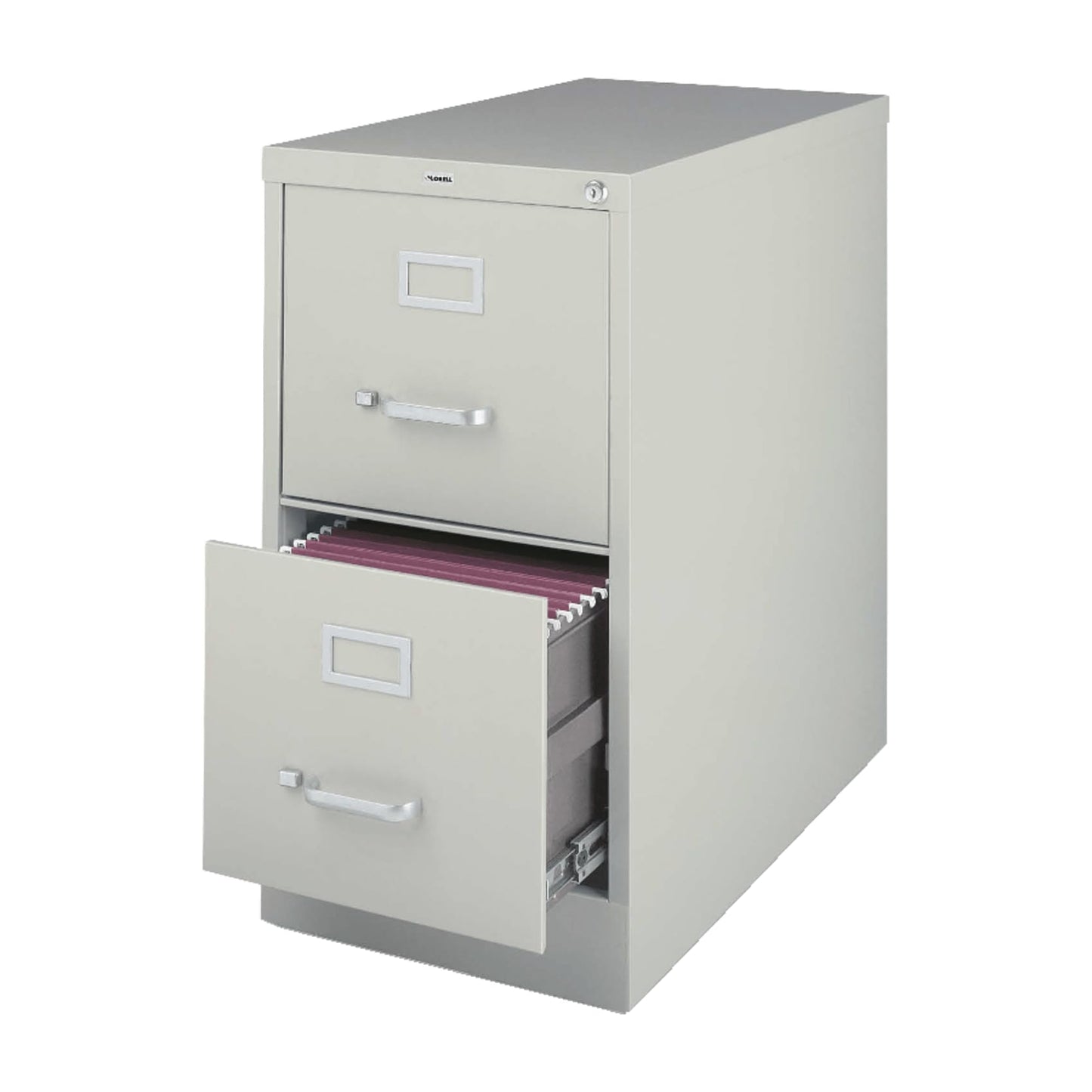 Lorell LLR42292 2-Drawer Vertical File, 15" x 22" x 28, Light Gray