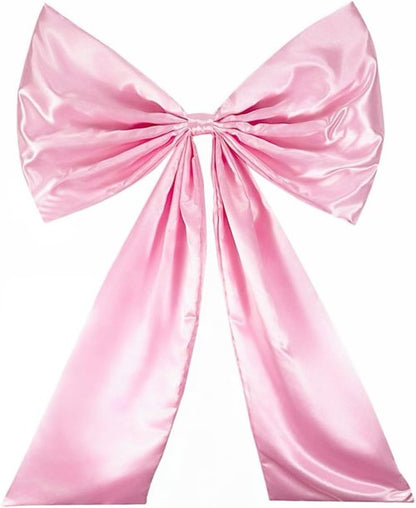 Giant Large Satin Ribbon Bow - 25x40 Inch Pink Bow for Wedding, Party & Home Decor