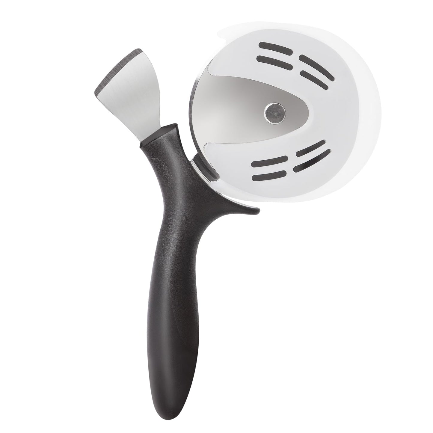 Professional Pizza Cutter & Crust Cutter 2 in 1, Steel 4" Pizza Wheel Cutter and Pizza Crust Knife, Stainless Steel Blade with Protective Cover