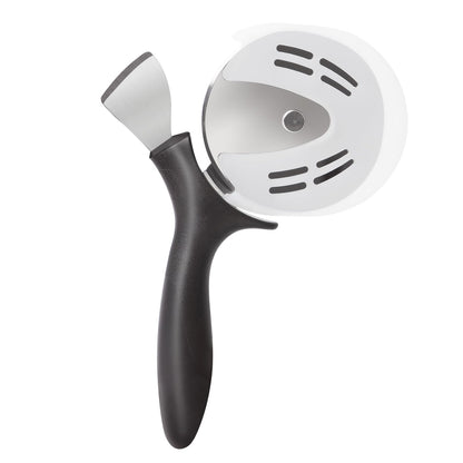 Professional Pizza Cutter & Crust Cutter 2 in 1, Steel 4" Pizza Wheel Cutter and Pizza Crust Knife, Stainless Steel Blade with Protective Cover