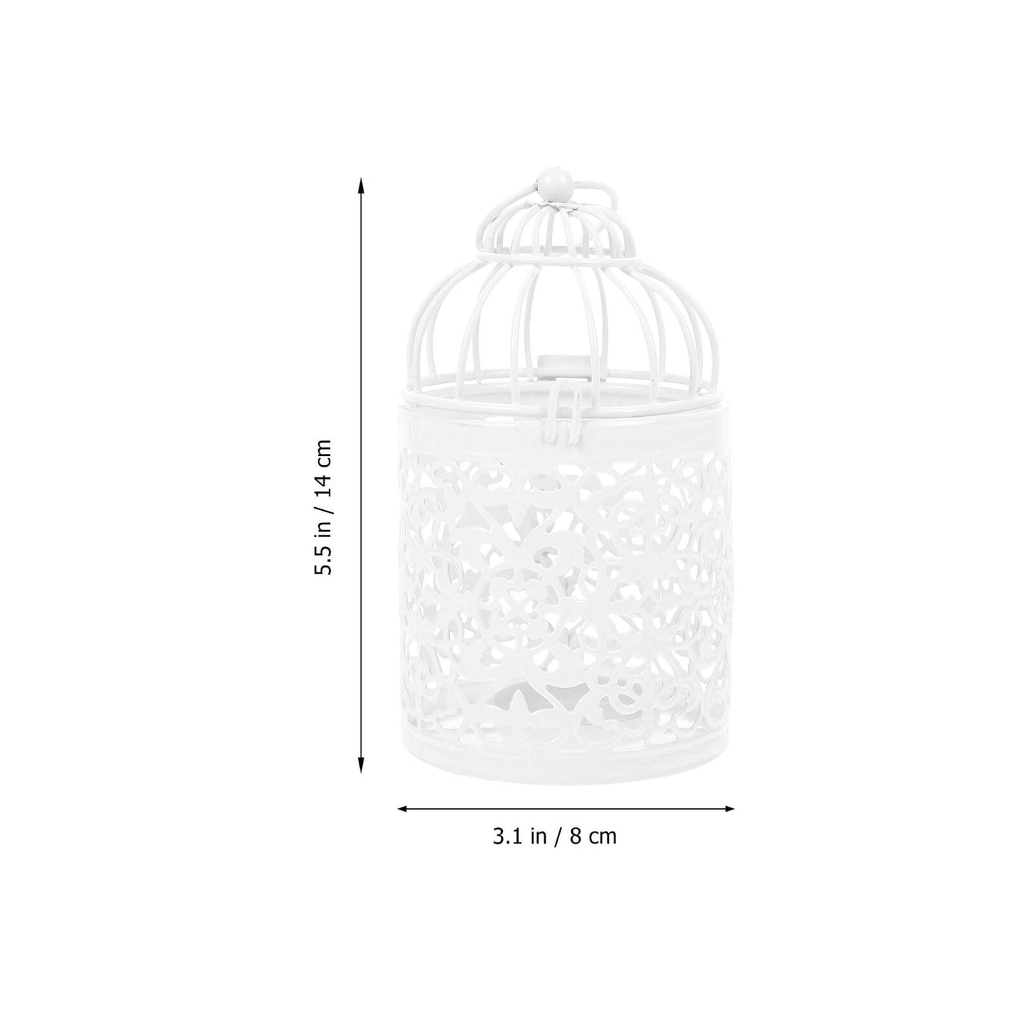 TOKIDNY Birdcage Candleholder Metal Retro Creative Candlestick European Style Hollow Pattern Home Decor Decorative Candle Stand for Living Room Table