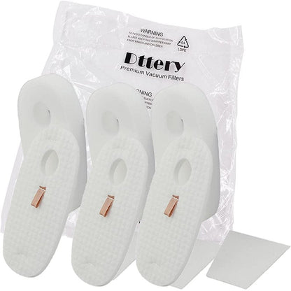 Dttery 3 Pack Filters Kit for Shark Earlier Version of Rocket DeluxePro TruePet HV319Q HV320 HV321 HV322 HV324Q HV325 UV330 UV422, Replacement Part 1080FTV320 1084FTV320