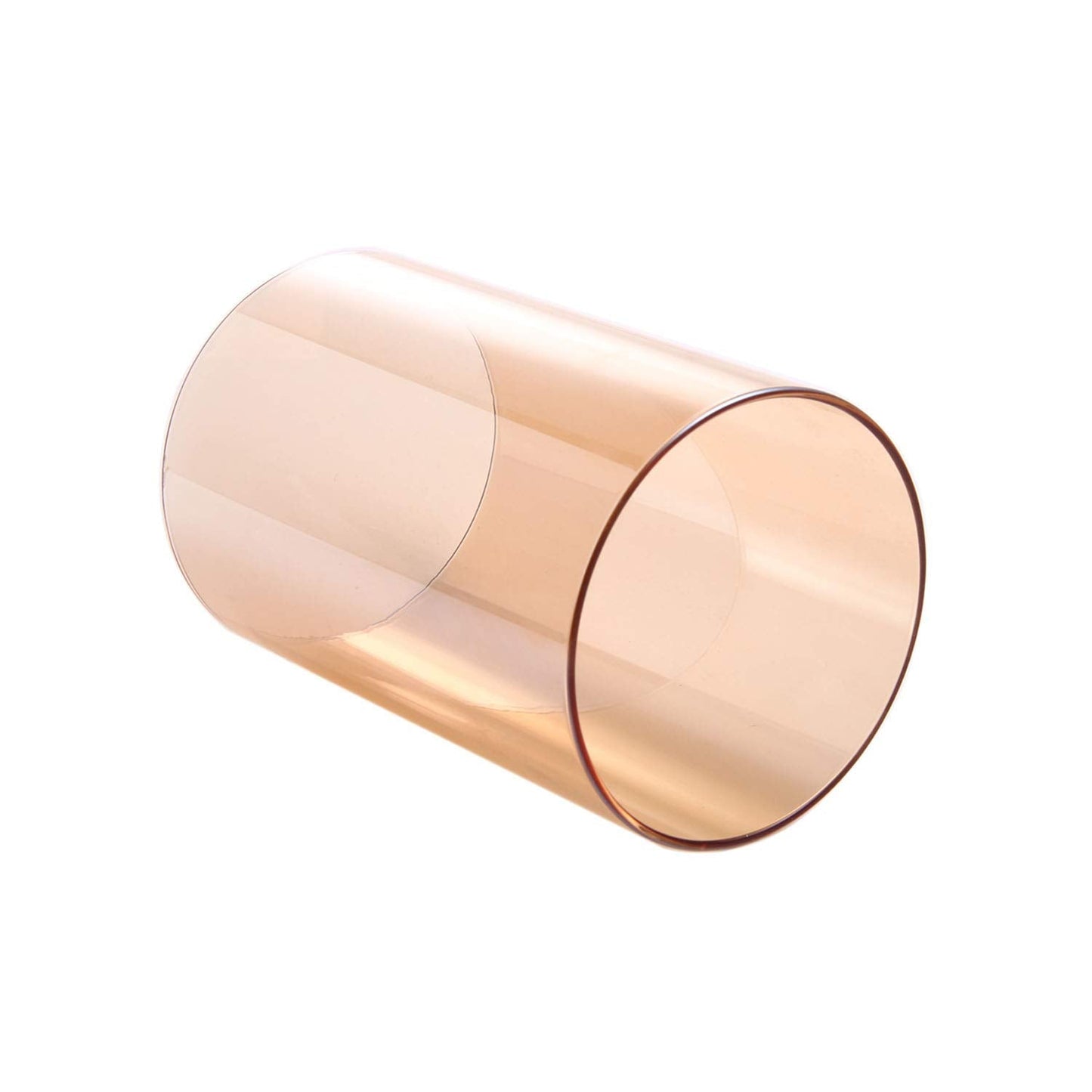 KETE Colored Glass Cylinder Candle Holder Bottomless Borosilicate Glass Globe Lamp Shade Replacement (AMBER,3.5x8)