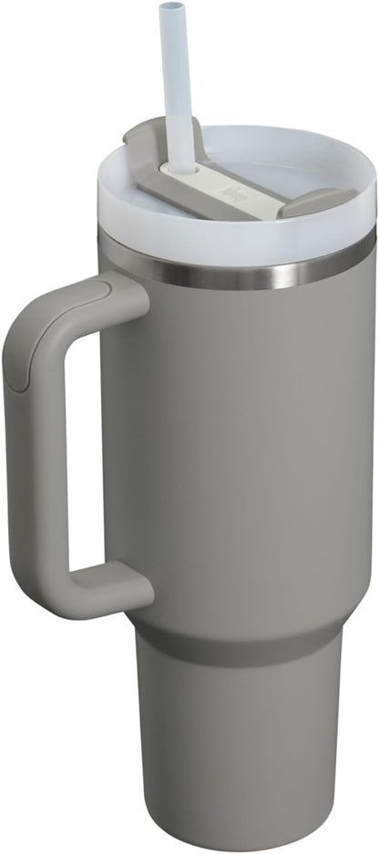 STANLEY Quencher H2.0 Tumbler - 40 oz Insulated Stainless Steel with Handle & Straw | BPA-Free | Ash