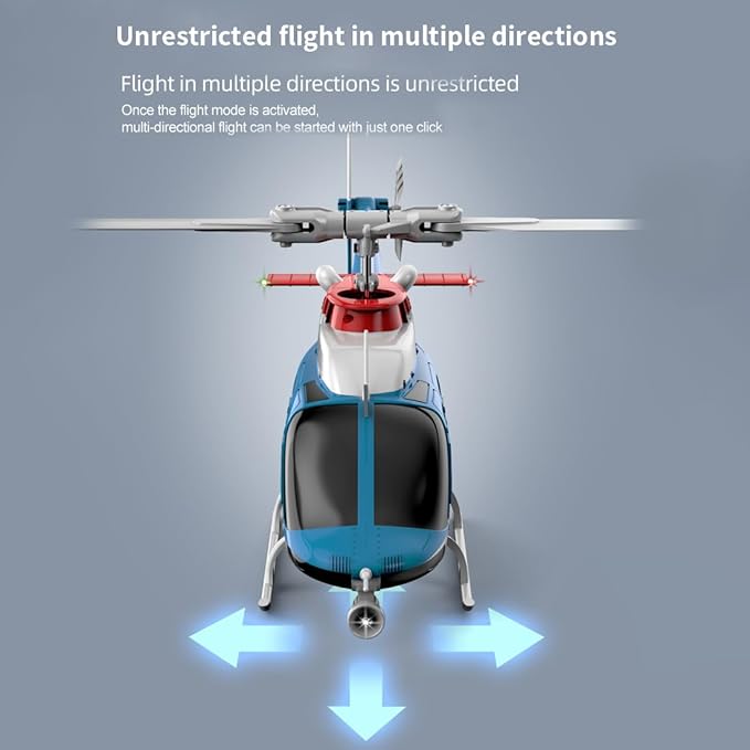RC ERA 1/33 Scale C138 Pro Bell 206 RC Helicopter 2.4G 6CH 6-Axis Gyro Flybarless Heli with Optical Flow Upside Down 3D Rolling One-Key Takeoff(2 Battery)