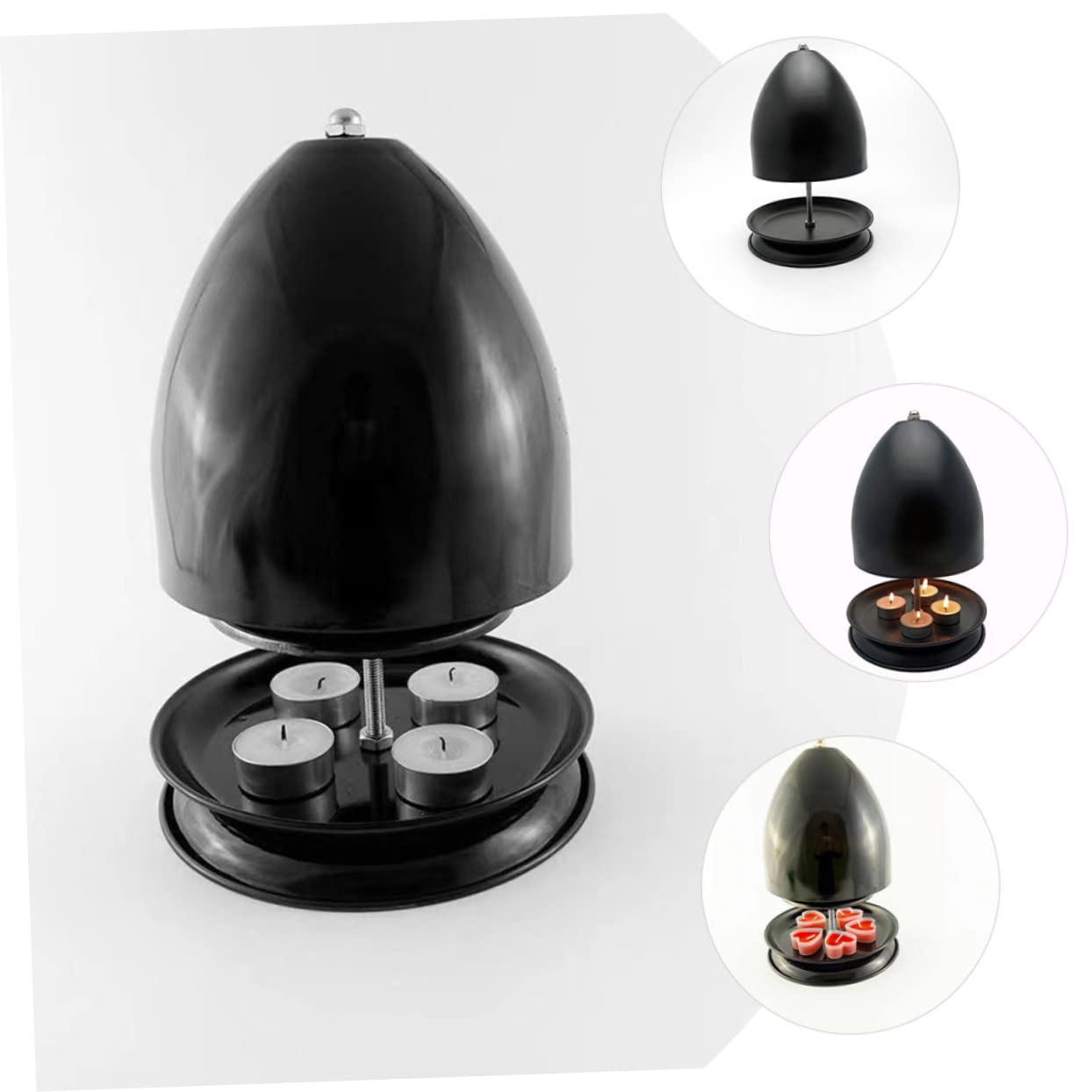 Amosfun Tealight Heater and Candle Holder Material for Home Decor Special Occasions and Aromatherapy Non Slip Design for Convenience