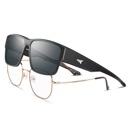 KastKing Molino Fit-Over Polarized Sunglasses,UV400 Protection Ultralight Wraparound Fishing Sports Sunglasses, TAC Lenses