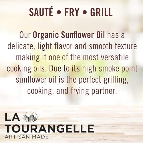 La Tourangelle, Organic Canola Oil, Expeller-Pressed Non-GMO Canola Seeds, Pesticide and Chemical Free, High Heat Neutral Cooking Oil, 16.9 Fl Oz