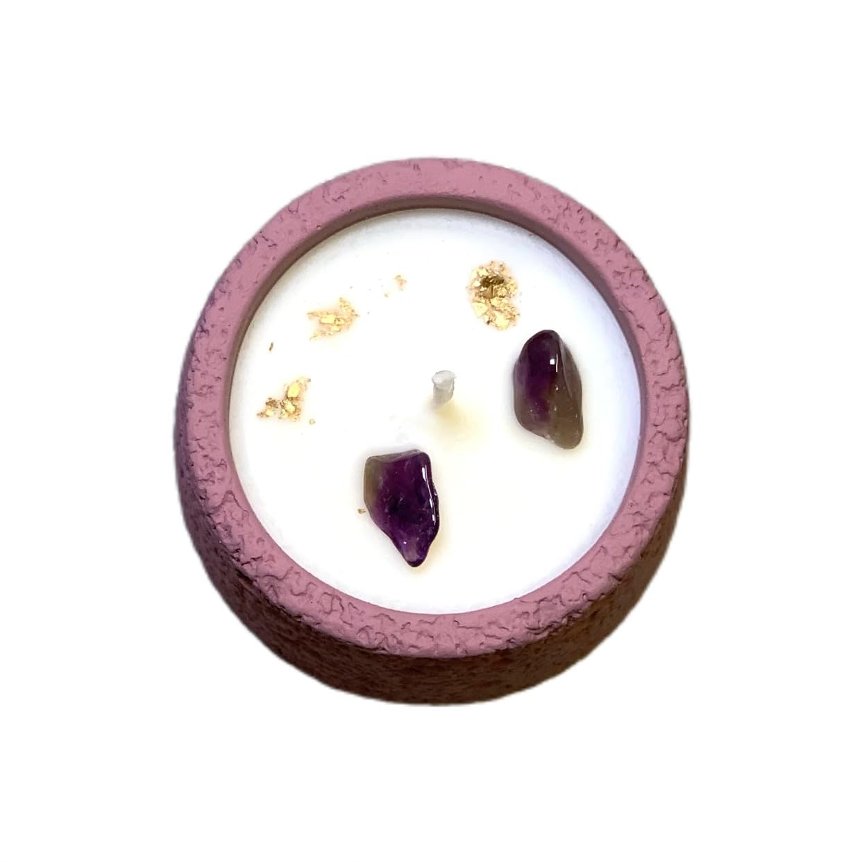 Scented Candle, Soy Candle, Non-Toxic Aroma Candles, Ebony & Rose Scented, Amethyst Crystal, Gift for Women (Net wt. 200g)
