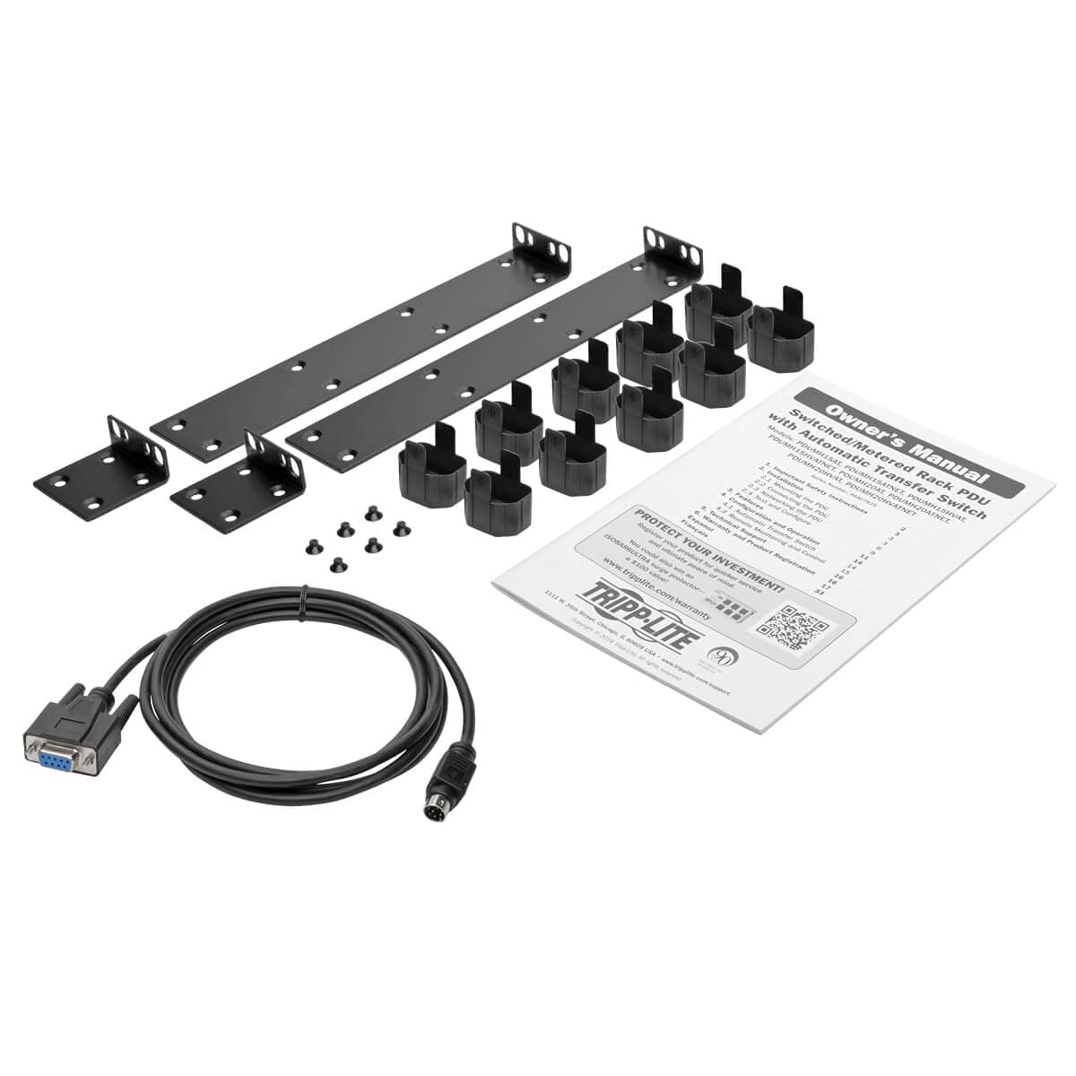 Tripp Lite Metered PDU, Auto-Transfer Switch (ATS), 15A, 120V, 1.44kW, Single-Phase - 8 Outlets (5-15R), Dual 12ft 5-15P Input Cords - 1U Rackmount, TAA Compliant, 2 Year Warranty (PDUMH15ATS)