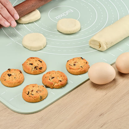 EuChoiz Silicone Pastry Mat 24"*16" Extra Thick Non Stick Baking Mat Food Grade Silicone Dough Rolling Bake Mat with Edge Heightening