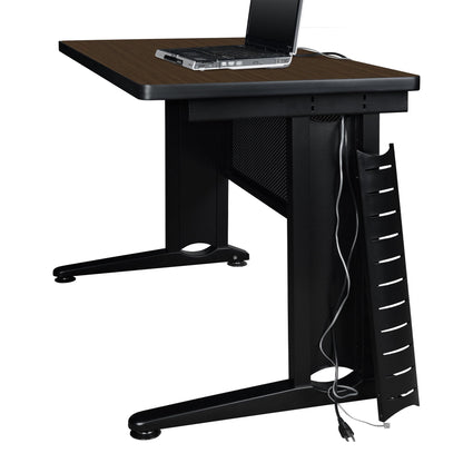 Regency Fusion 72 x 24 Teachers Desk with Single Pedestal Drawer Unit- Neo Walnut