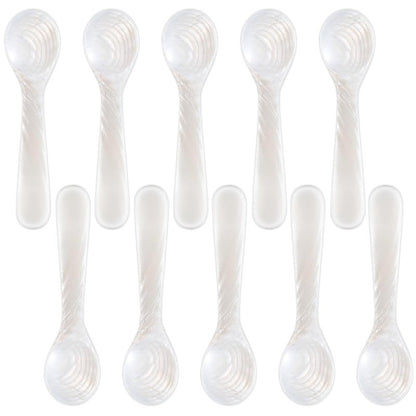 Patelai 40 Pieces Set of Caviar Spoons Mother of Pearl Spoons with Handcraft Round Handle for Caviar, Egg, Ice Cream, Coffee, Kitchen, Restaurant for Serving Caviars (7cm/2.75 Inch)