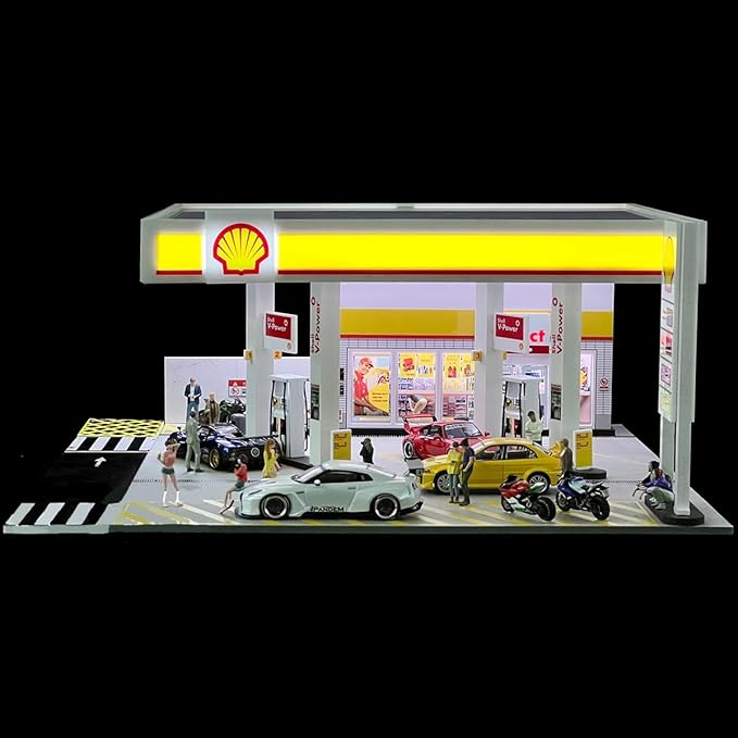 1/64 Scale Mini Building Scene Model (Cars Figures Not Included)