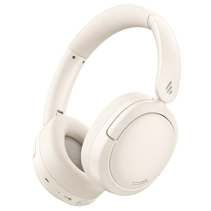 Edifier V80 Hybrid Active Noise Cancelling Headphones, True Wireless Over Ear Bluetooth Headset with 45H Playtime Hi-Res Audio Fast Charging Multipoint Connection for Travel Home Office - Ivory