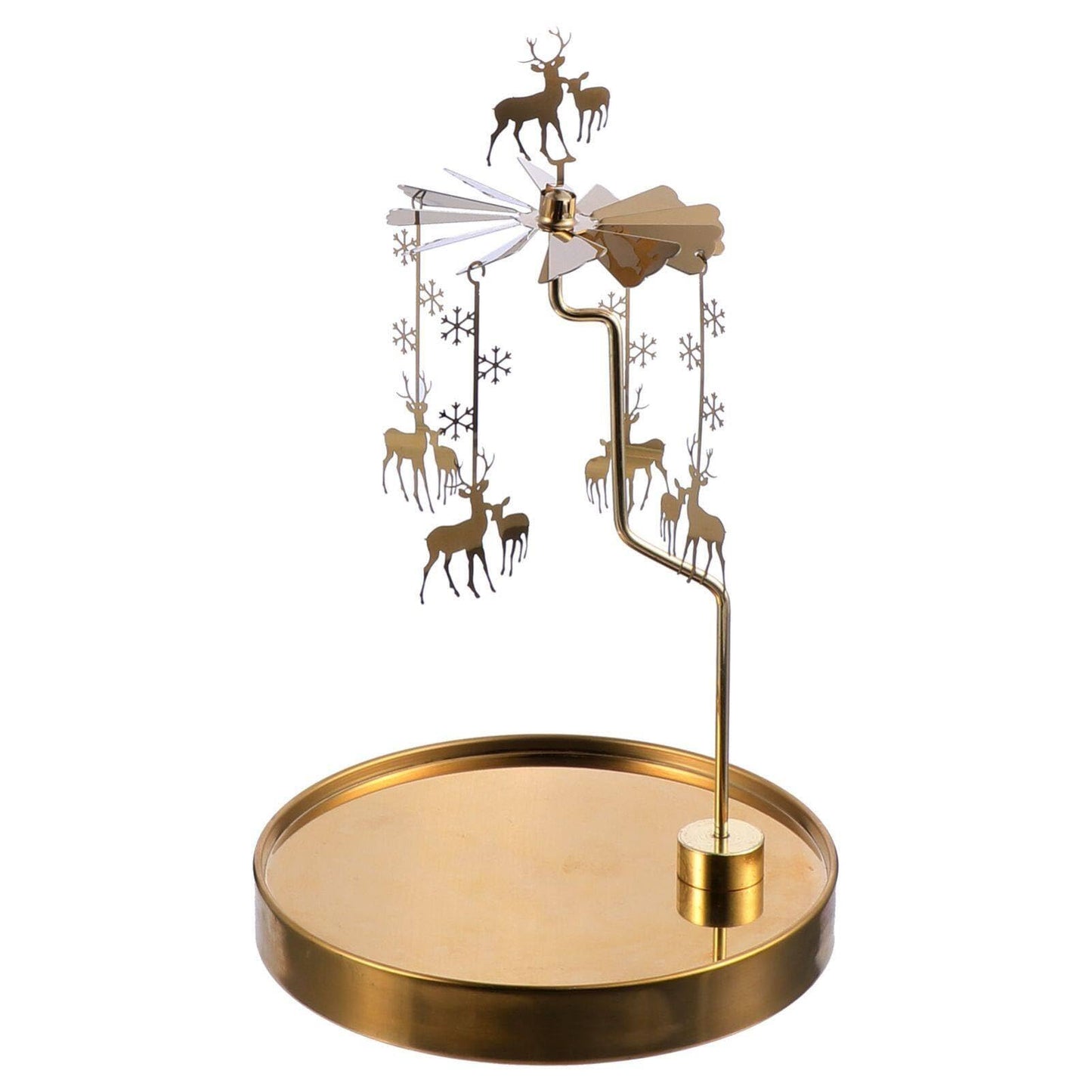 Luxshiny 1pc Romantic Metal Candle Holder Rotating Design for Elegant Table Decor for Home Restaurant Wedding and Holiday Gatherings