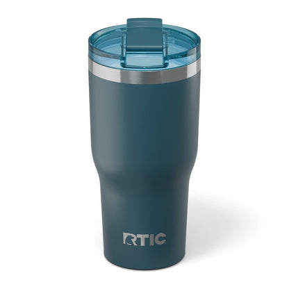 RTIC 20oz Essential Tumbler with Lid, Ceramic Lined, Insulated, Stainless Steel, Metal, Double Wall Vacuum-Insulation, Travel Cup for Iced Coffee, Tea, Hot and Cold Drink, Marine